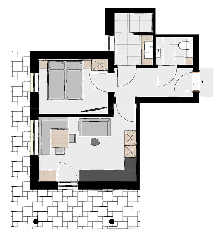 Floor plan of the Naggalun flat