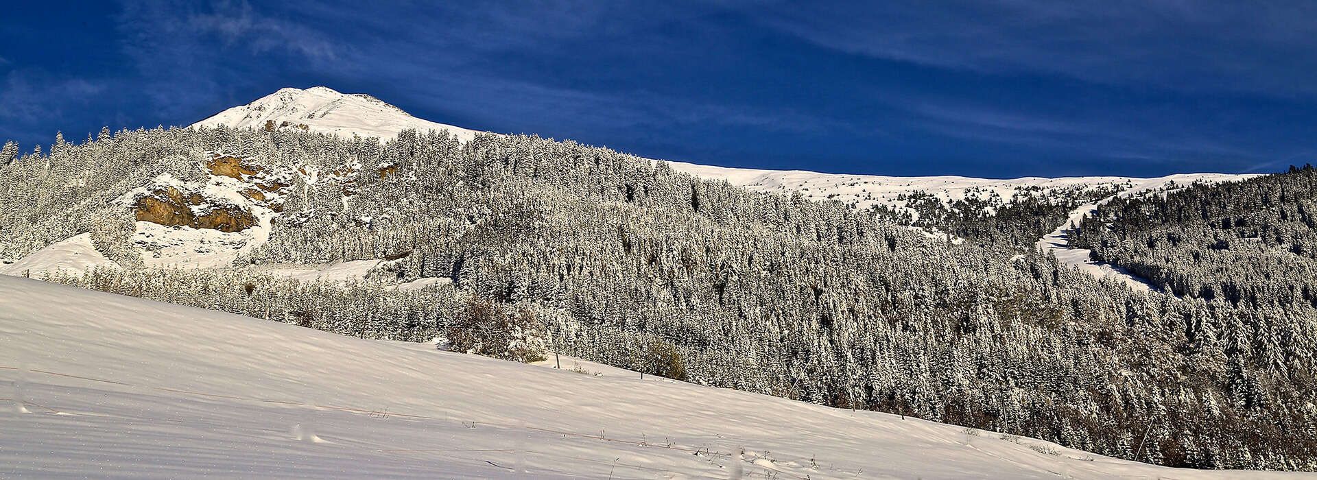 Mountain landscape in winter in Serfaus Fiss Ladis